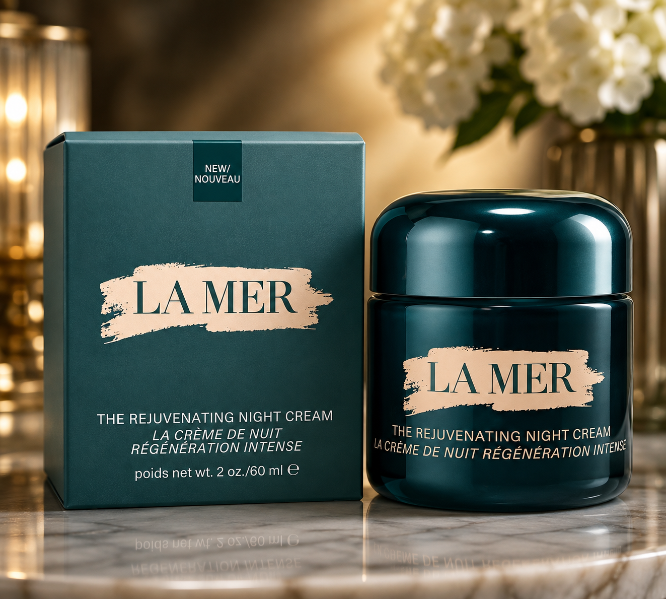 LA MER The Rejuvenating Night Cream 60ml / 2oz Intensive Overnight Moisturizer
