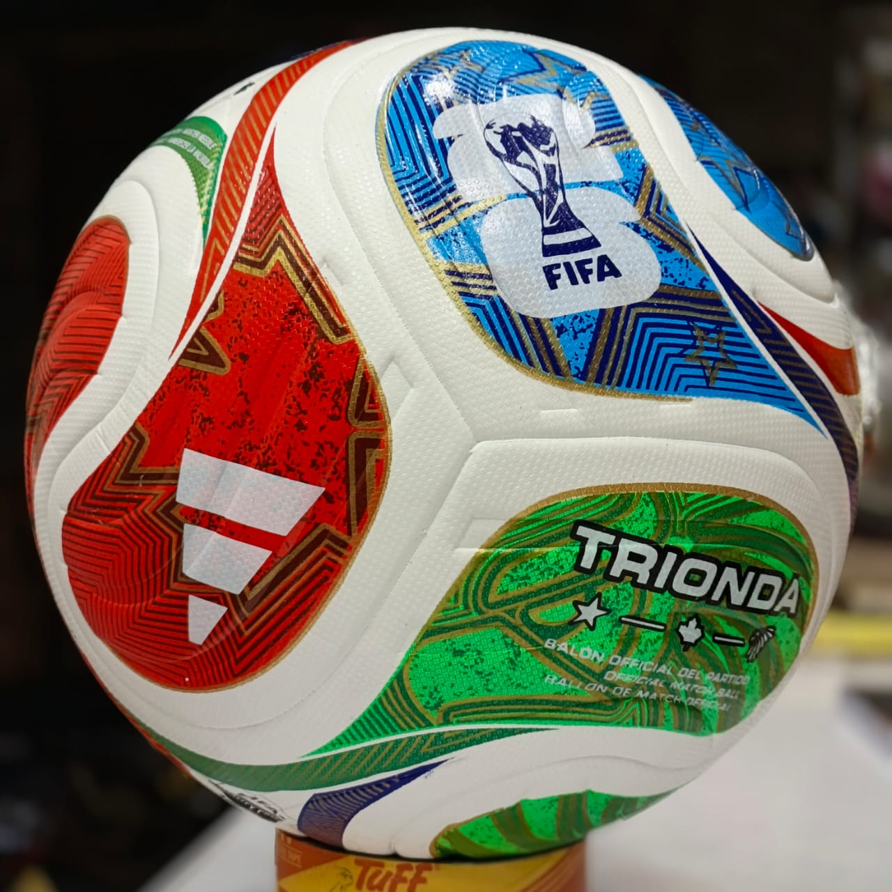 Premium Match Training Football – Colorful Stitched Soccer Ball (White/Multicolor)