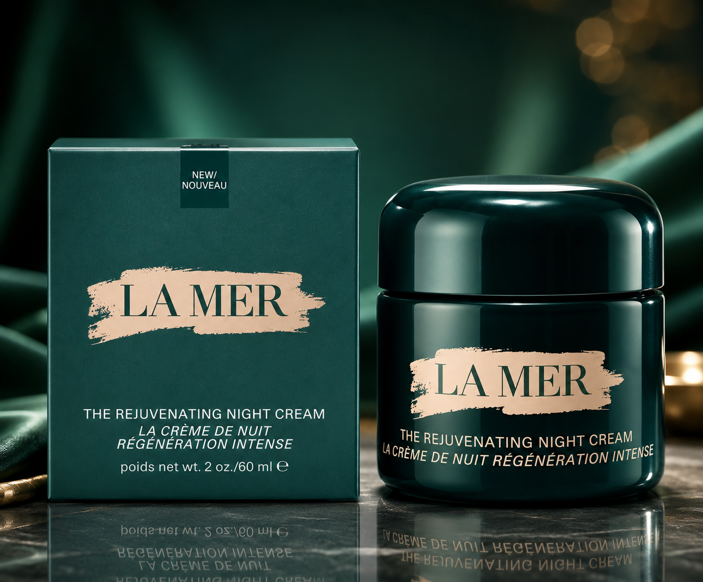 La Mer The Rejuvenating Night Cream Intensive Regeneration Moisturizer 2 oz / 60 ml