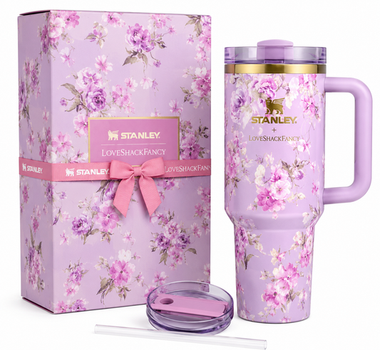 Stanley x LoveShackFancy Quencher H2.0 FlowState Tumbler 40 oz – Lavender Floral